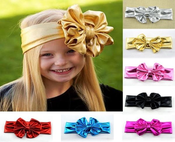 

baby headbands girls head wraps messy bow baby head wraps headwraps big bow baby knott headbands 10pcslot 3696980, Silver