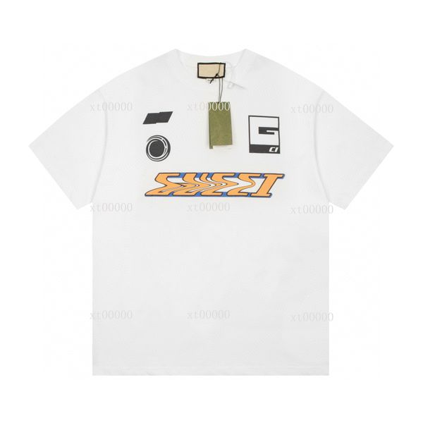 

22ss designer letter printed t shirts tee fashion sweatshirt high street short sleeve summer casual t-shirt breathable men women crew neck t, Black;brown