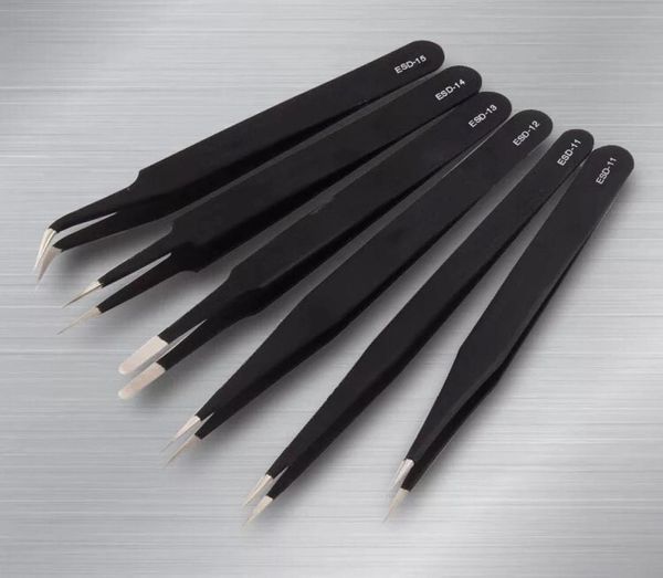 

esd stainless steel tweezers curler multi functional01234626066
