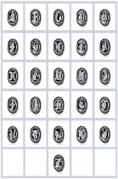 

silver 26 letter beads for jewelry making big hole loose spacer alphabet beads charms diy craft jewelry making supplies for beaded6324036, Black