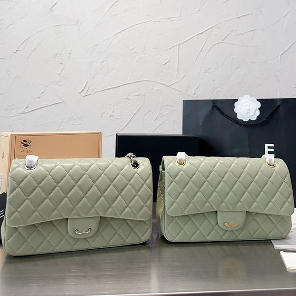 

women designer medium cf classic double flap bag quilted tote lambskin leather gold/silver metal hardware shoulder handbag high-capacity lux