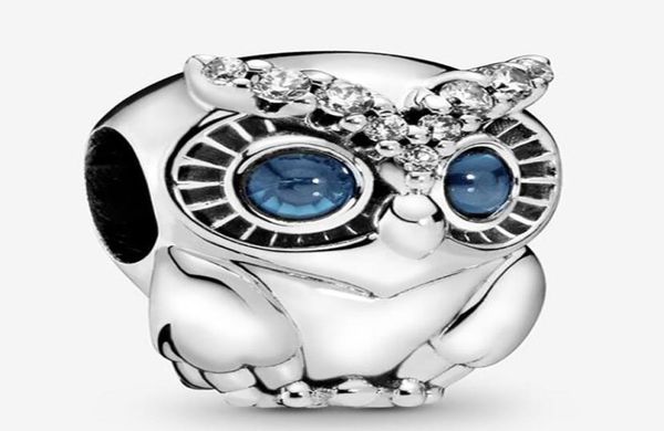 

fit bracelet silver charm sparkling owl style charms beads bracelets 925 bangle gift diy jewelry with original logo7216659, Black