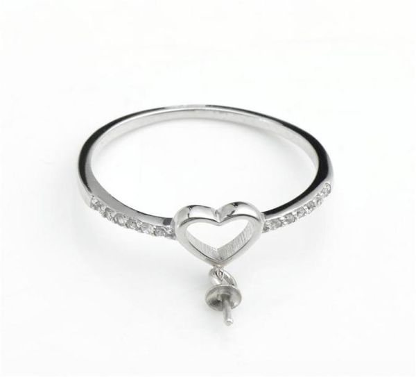 

hopearl jewelry 925 sterling silver settings zircon heart ring blank diy findings pearl mount 3 pieces9520533, Slivery;crystal
