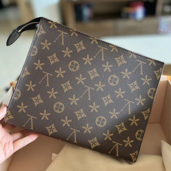

toiletry m46037 poche toilette cosmetic bags cross body totes luxurys designer makeup bag hand womens mens fashion clutch bags genuine leath
