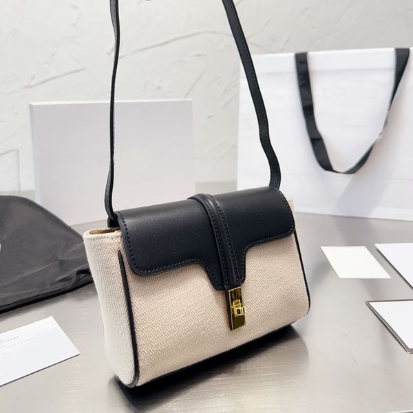 

retro leather flap canvas handbag shoulder crossbody bag small square bag leather shoulder straps twisted opening closing adjustable shoulde