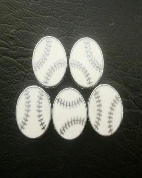 

whole 100pcslot 8mm baseball sport slide charm fit for 8mm key chain leather wristband bracelet5860748, Bronze;silver