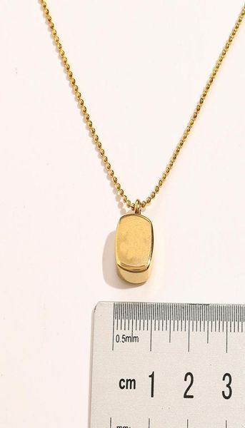 

never fading 14k gold plated luxury brand designer pendants necklaces stainless steel double letter choker pendant necklace beads 6584770, Silver