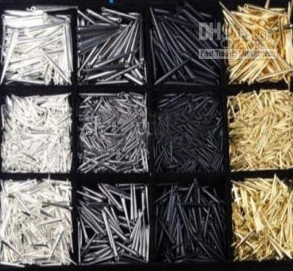 

selling 800pcs ccp earrings spikes beads mix colors 7495403, Black