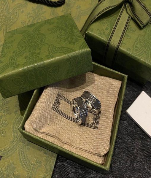 

1pcs designer s925 stainless steel lover ring woman jewelry rings men wedding promise rings for female women gift86442158222497, Silver