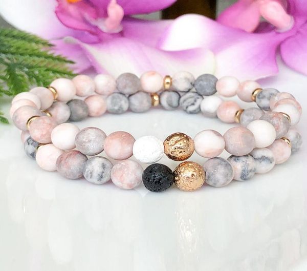 

mg1082 yinyang lava essential oil diffuser bracelet healing crystals dainty beaded bracelet trendy yoga crystal aromatherapy brace3928915, Black