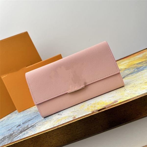 

fashion mens wallet 2023 luis luxury design mini womens business card holder single zipper long square card casual bags vuttonity a2-015, Red;black