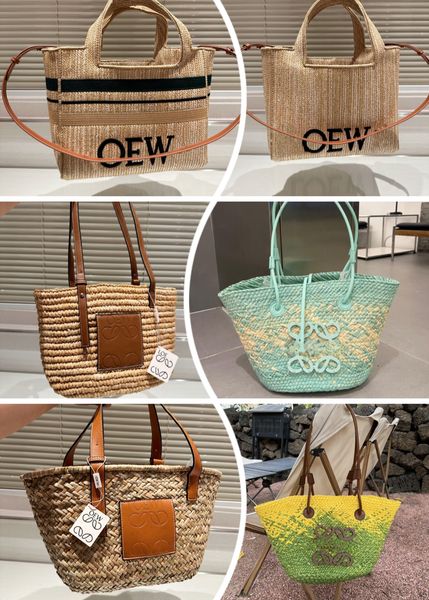 

the tote raffia knit luxury bags loewees straw shoulder bucket leather crossbody bag designer handbag women