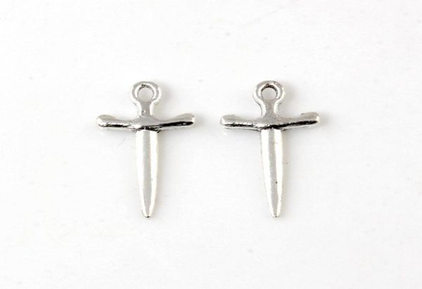 

300pcs alloy cross sword charms pendants for jewelry making bracelet necklace diy accessories 95x205mm a2479471541, Bronze;silver