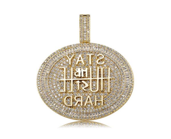 

out round shape diamond iced pendant necklace letter saty hard gold silver plated mens bling hip hop jewelry4711165