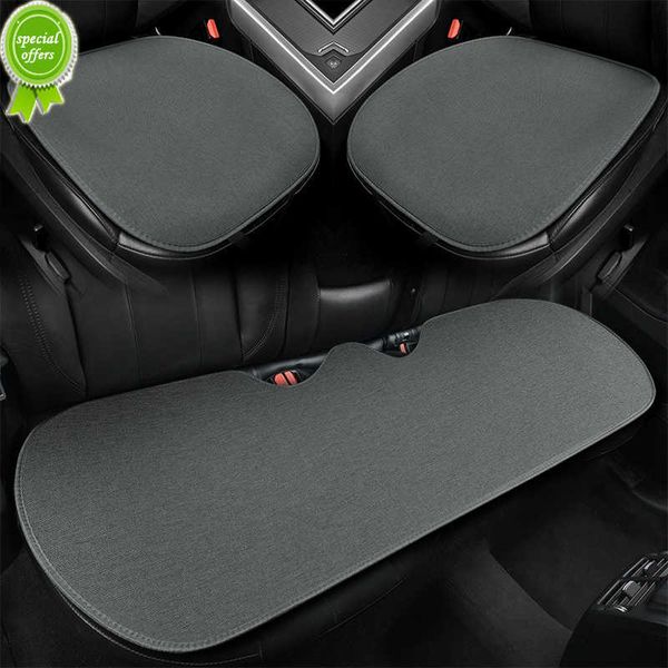 

new flax car seat cover breathable linen fabric front rear cushion protector mat pad universal auto interior styling truck suv van