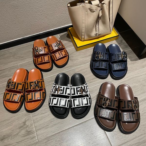 

2023 luxury designer slipper sliders mens womens summer sandals beach slippers ladies flip flops loafers black white blue slides chaussures