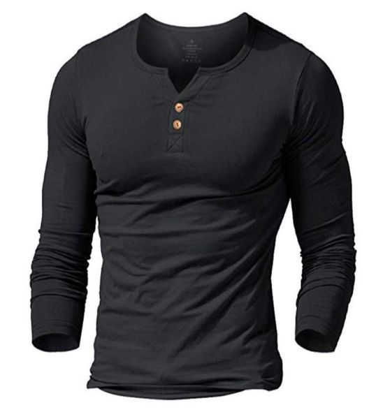 

men039s henley t shirt fitted dress sleeve for men shirts cotton casual bodybuilding fitness tshirt tshirts1534108, White;black