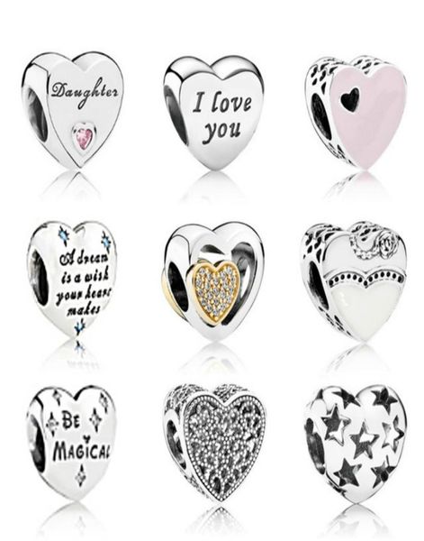 

new authentic 100% 925 sterling silver love heart shape bead 791726pcz 791422 791812en40 791593cfl 791806cz 791840enmx 791439cz4702514, Black