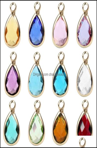 

75mm crystal birthstone charms for handmade diy bracelet mak chakrabeads dhrbz3050604, Bronze;silver