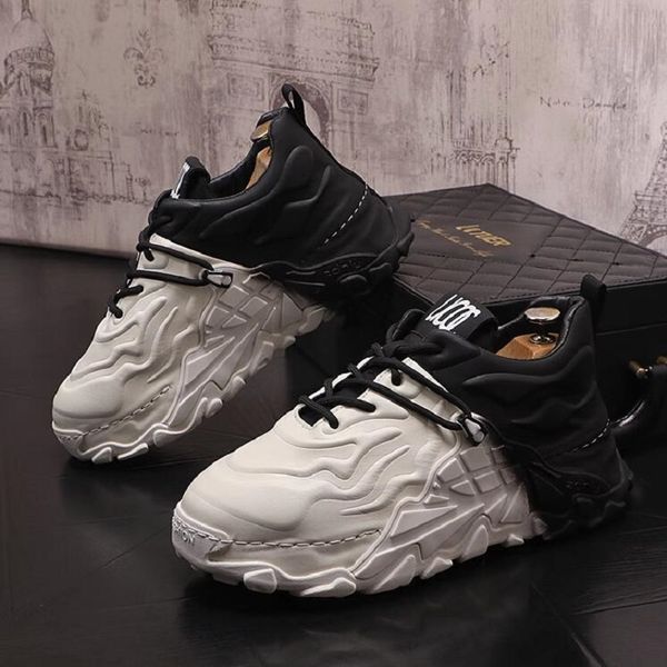 

men's shoes luxury fashion breathable sports shoes gradually match color casual shoes personality shoes 1aa14, Black