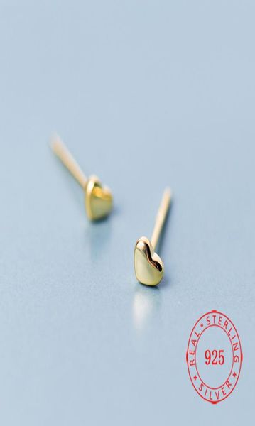 

gold design sterling silver 925 ear stud small item lady039s gift mini heart cool earrings for teens9101148, Golden;silver