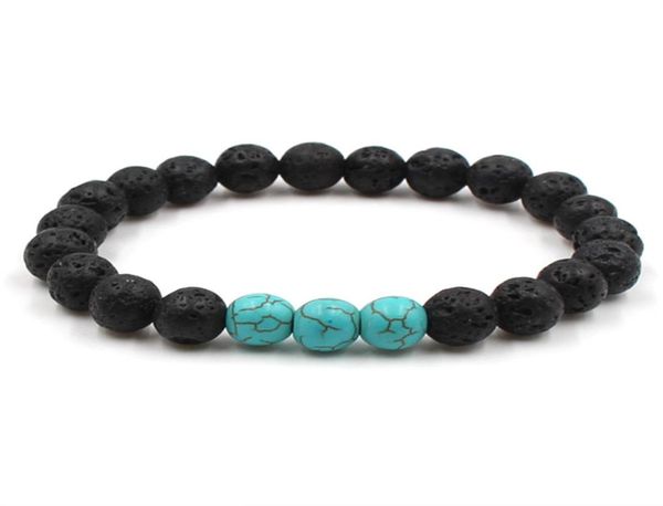 

8mm lava rock turquoise bracelets lapis lazuli elastic bangles for women men yoga bracelet gift7619237, Golden;silver