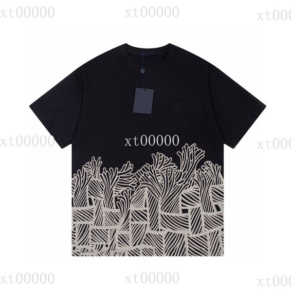 

22ss designer letter printed t shirts tee fashion sweatshirt high street short sleeve summer casual t-shirt breathable men women crew neck t, Black;brown