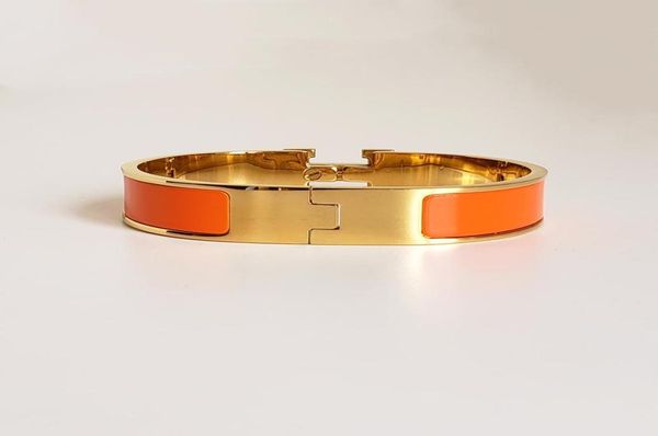 

designer h letter bangle luxury brand enamel bracelets men and women fashion bracelets everyday accessories party wedding valentin7705275, Black