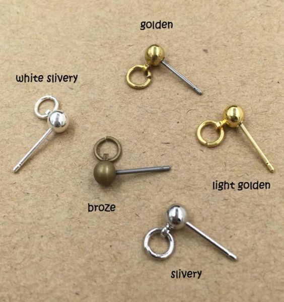 

413mm earrings hook base back sers clip jewelry making diy accessories sliverygoldenbrozeetc bead design2495122, White
