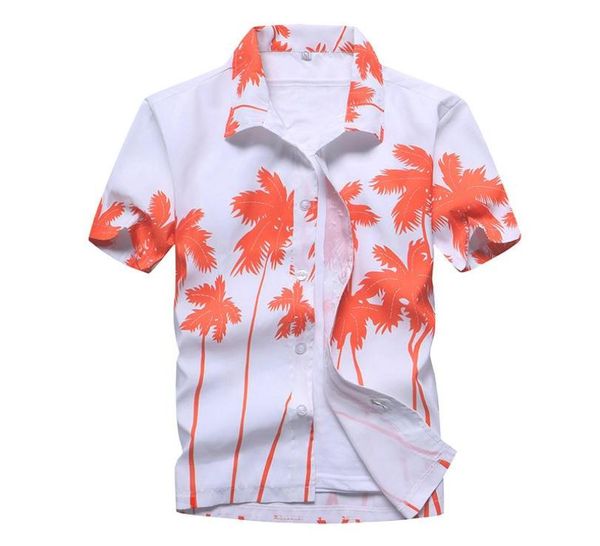 

men039s casual shirts brand hawaiian shirt men summer print floral loose plus size 4xl 5xl camisa masculina hombre1949417, White;black