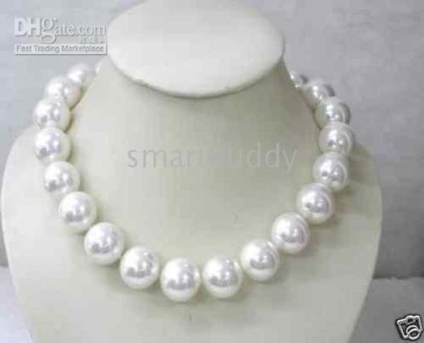 

noblest 16mm south sea shell white pearls necklace 1803903901364028, Silver