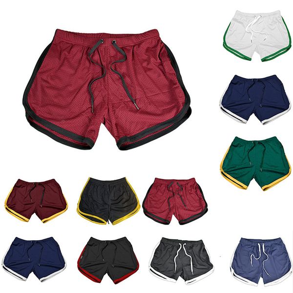 

men's shorts men's sports gym athletic shorts middle trousers elastic band sports man middle soft cotton blend running 230711, White;black