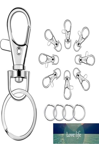

100 keychain hooks with key rings keychain clip hooks with rings jewelry making7965857, Slivery;golden