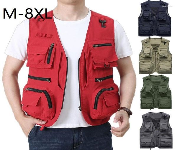 

men039s vests men039s summer men unloading tactical vest coat plus size fisher pographer waistcoat mesh work sleeveless jack8968597, Black;white