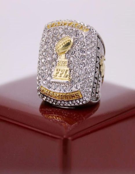 

factory whole 2020 fantasy football championship ring usa size 8 to 14 with wooden display box drop3881121, Golden;silver