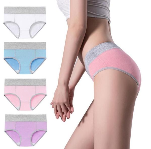 

15 colors plus size 5xl panties for women solid color high waist underwear briefs female cotton underpants shorts ladies5692266, Black;pink