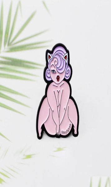 

pins brooches fashion lady enamel pin brooch exposed women badges clothes lapel cap bag creative fun jewelry drop delivery 208400635, Gray