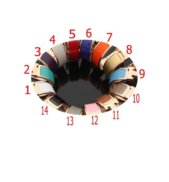 

18mm width mixed colors women designer bangles stainless steel rose gold color luxury style couple bracelets lady part7823381, Black