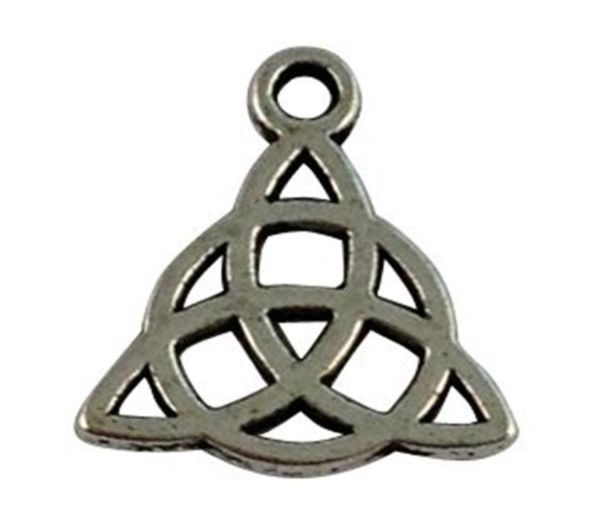 

120 tibetan silver triangle knot celtic charms a1626901239430406, Blue;slivery
