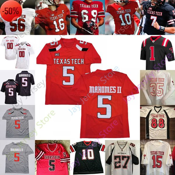 

texas tech ttu football jersey ncaa college xavier white jax welch mclane mannix donta thompson jaylon hutchings thomas leggett wesley, Black;red