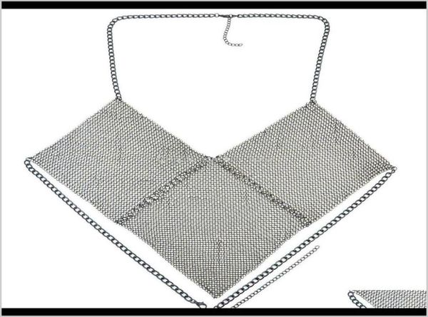

nightclub fashion gold silver crystal hollowedout bra necklace body chain trend womens accessories women jewelry gift kexed b9395508