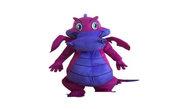 

factory big purple dragon mascot costume fancy dress size7977873, Red;yellow