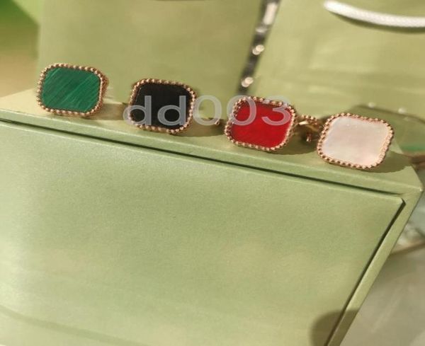 

women four leaf clover designer earrings luxury studs fashion luxury orecchini earings designer for woman jewelry gift ohrringe st8196817, Golden;silver