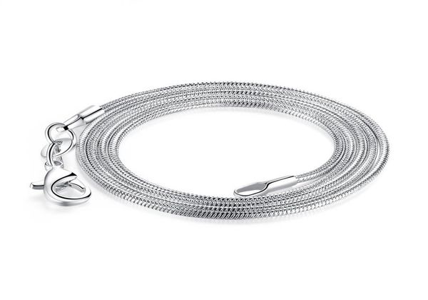 

925 sterling silver snake chain necklaces for women pendant necklace jewelry accesories making lobster clasp size 12mm lenght 109004228