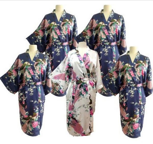 

wholenew silk wedding robes bathrobe women silk robes for bridesmaids long bathrobe kimono dressing gown peignoir femme bride9116093, Black;red