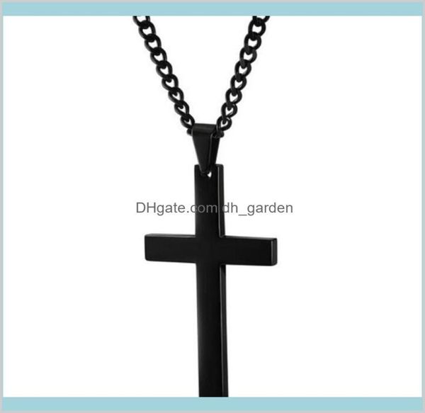 

christian jesus single titanium cross necklace stainless gold silver black prayer choker crucifix pendants men jewelry nmv5k penda1788602