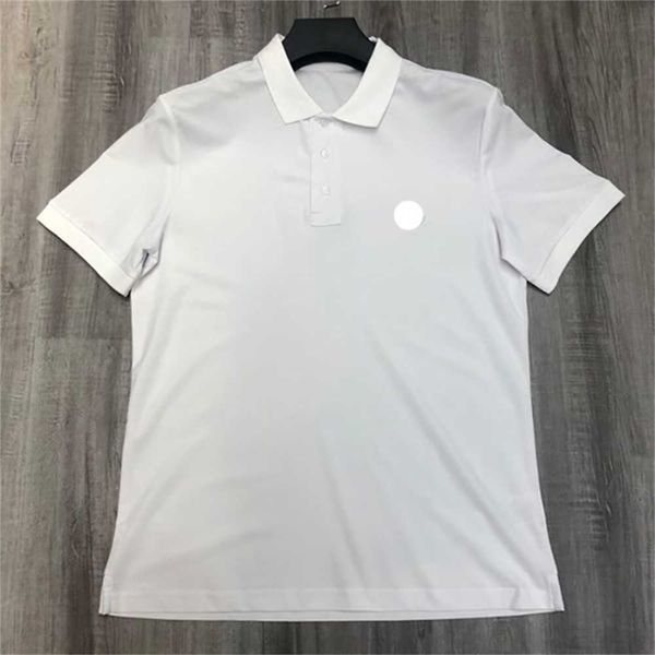 

men's polos designer monclair tshirt women fashion embroidery badge business solid polo shirts calssic casual chest letter t shirts tee, White;black