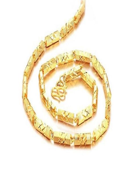 

fast fine 24k gold filled necklace chain factory direct length51cm weight46g men chains7372366, Silver