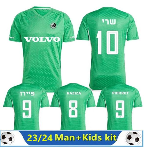 

23/24 maccabi haifa soccer jersey haziza israel league 2023 2024 pierrot chery seck atzili men ligat ha al home away football shirt, Black;yellow