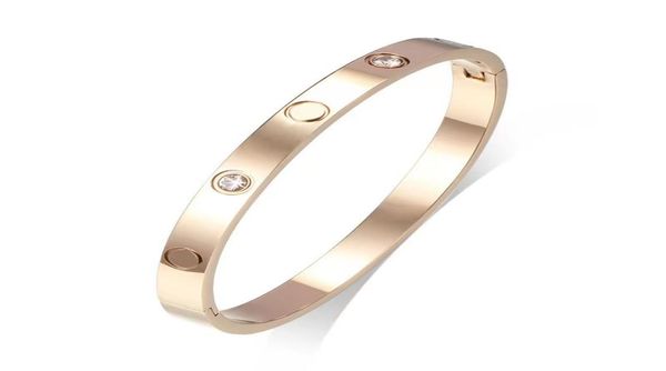 

love bracelet ladies rose gold silver lady bangle titanium steel screw screwdriver diamond7481904, Golden;silver